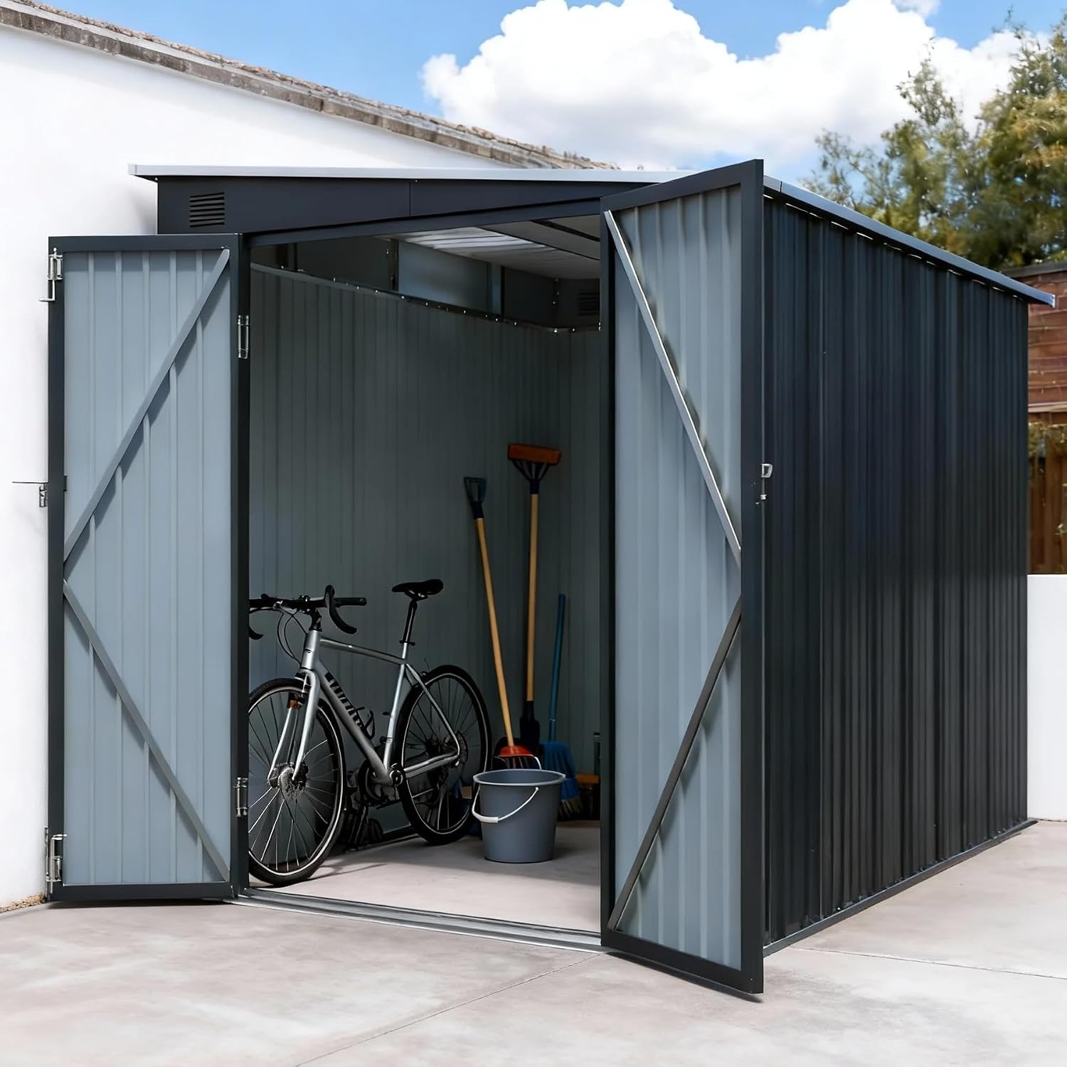 6x8 FT Metal Lean to Shed Lock - đánh giá và giá Garden Tools