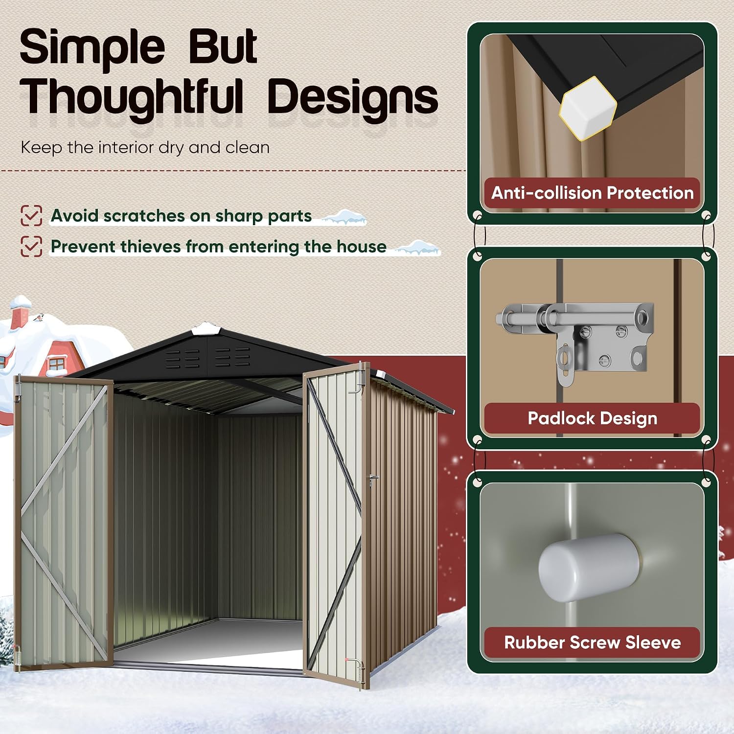 6x4 FT Metal Outdoor Storage S - đánh giá và giá Garden Tools