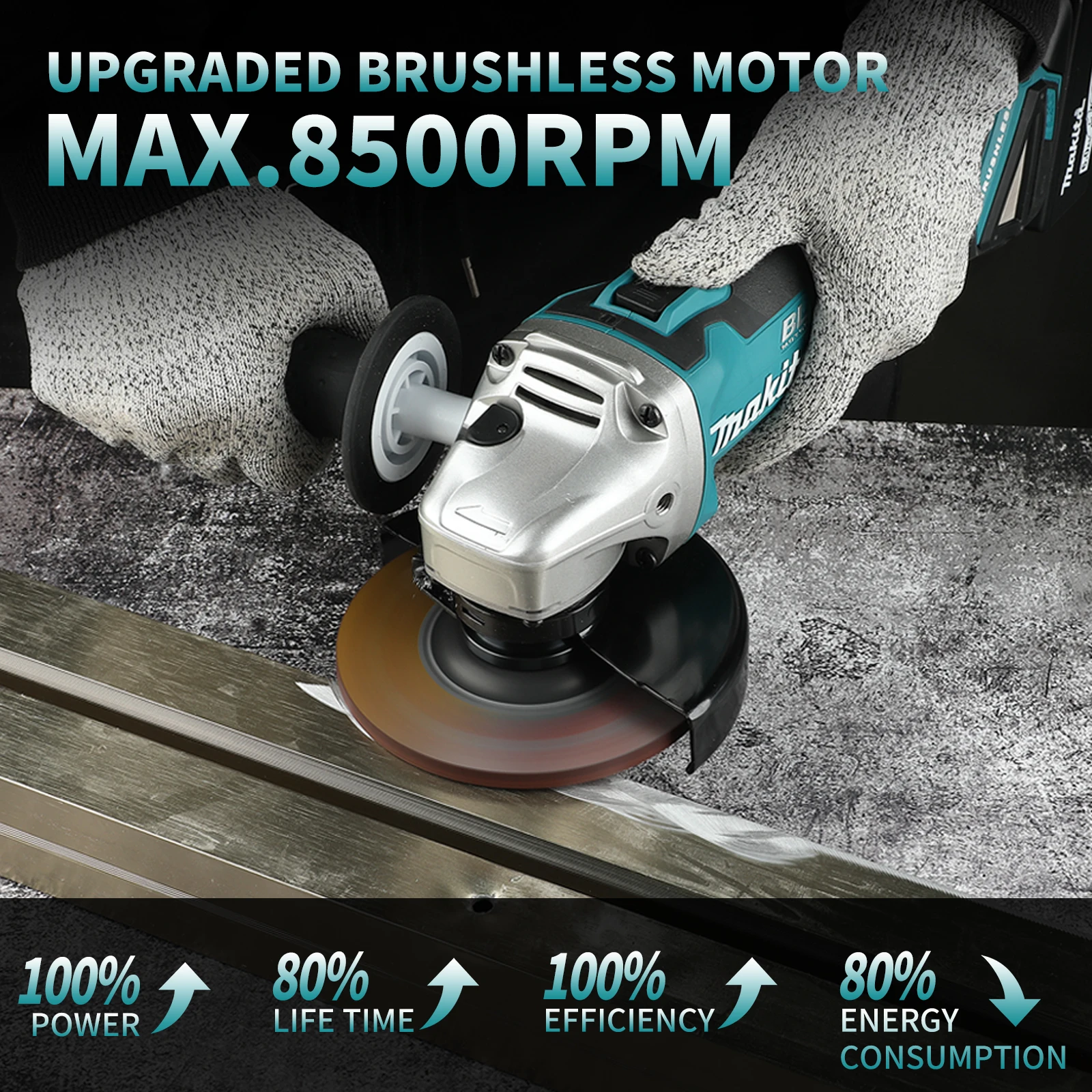 Makita DGA504 125mm Brushless  - đánh giá và giá Brushless Angle Grinder Battery Powered