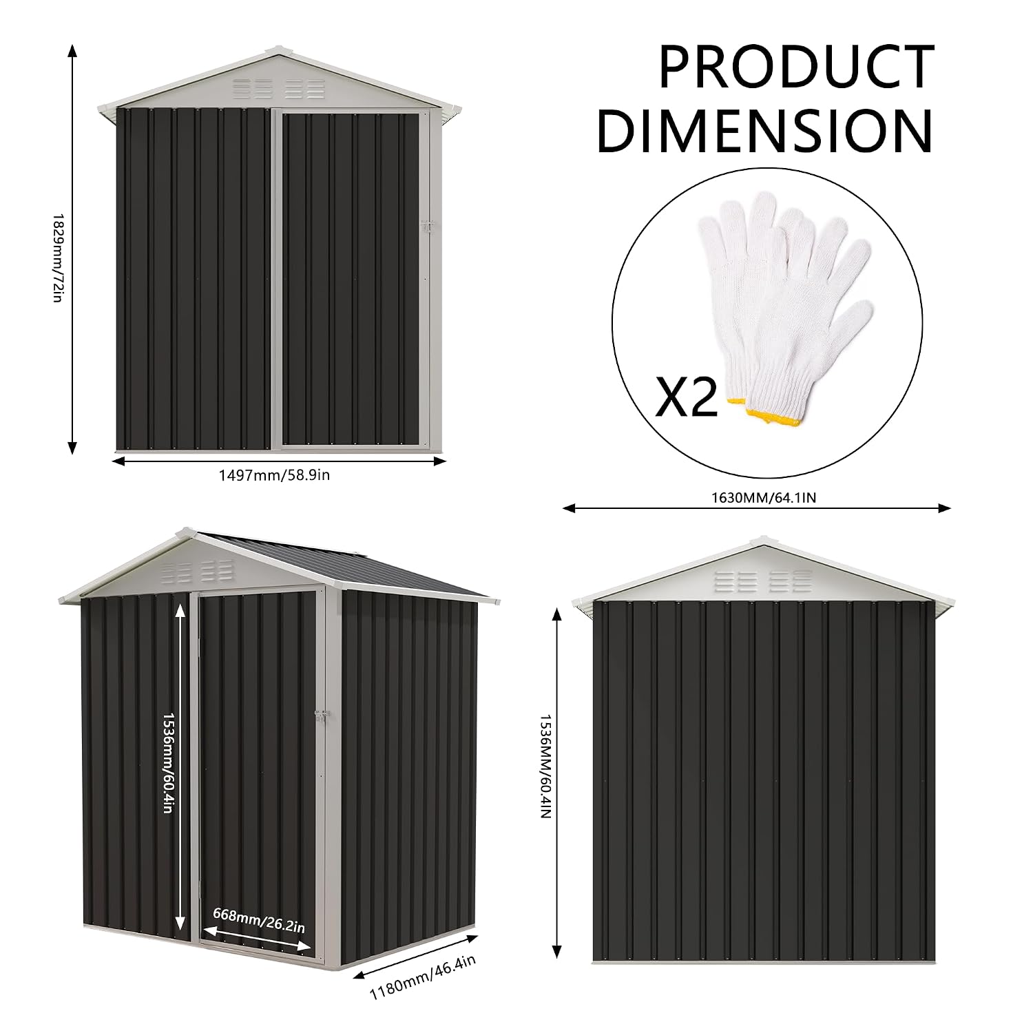 Metal Outdoor Storage Shed 5.4 - đánh giá và giá Garden Tools